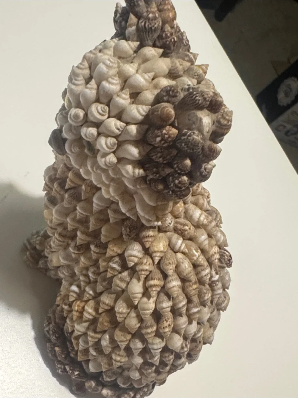 Vintage Shell-Covered cat figurine